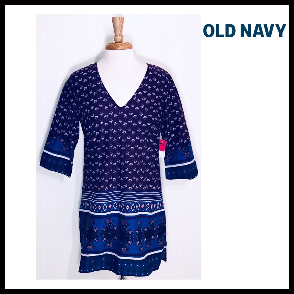 BOHO TOP PULLOVER V-NECK BOHEMIAN  TUNIC BLOUSE